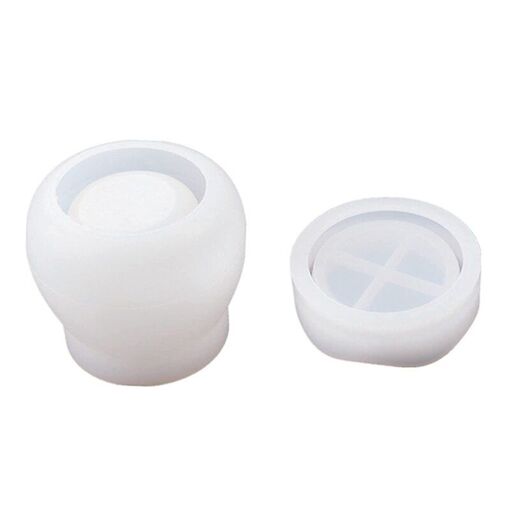 Moule En Silicone Pot Avec Couvercle - Forme Flocon De Neige Pour Résine, Bonbons, Bijoux, 8,9x5,1 Cm, Démoulage Facile