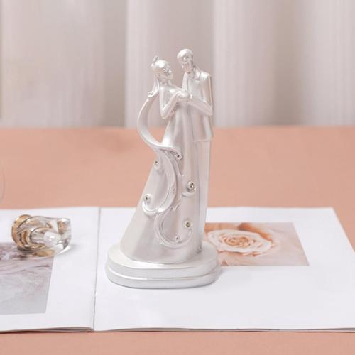 Figurine De Couple En Résine Pour Mariée Et Marié, Support À Gâteau Pour Fête De Mariage