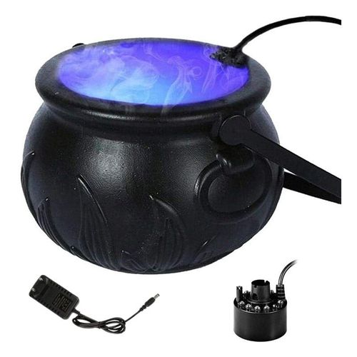 Machine À Brouillard Pour Pot De Sorcière, Machine À Fumée Avec Lumière De Couleur, Accessoire De Décoration De Fête De Vacances