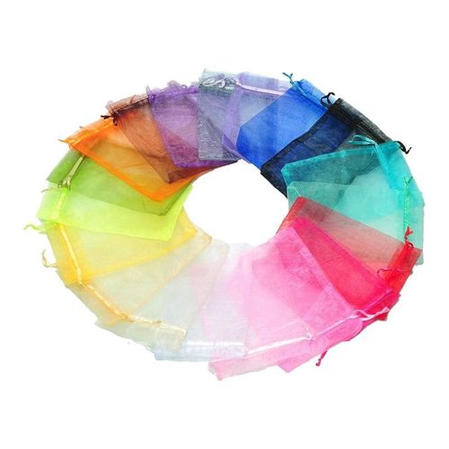 Lot De 100 Pièces De Bijoux En Organza De Couleurs Mélangées 10x15cm, Sacoches Cadeaux De Noël, Nouvelle Collection