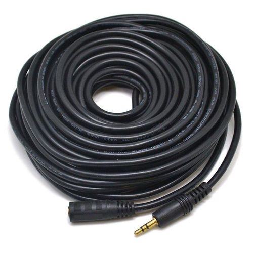 Câble d'extension stéréo 15m 3.5mm, Long câble noir