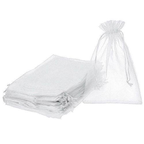 Sachets Cadeaux En Organza 100x7.9, Pochettes À Bonbons Pour Bijoux À Cordon Coulissant, Emballage Pour Mariage, Fête D'anniversaire, Faveur De Noël (11.8