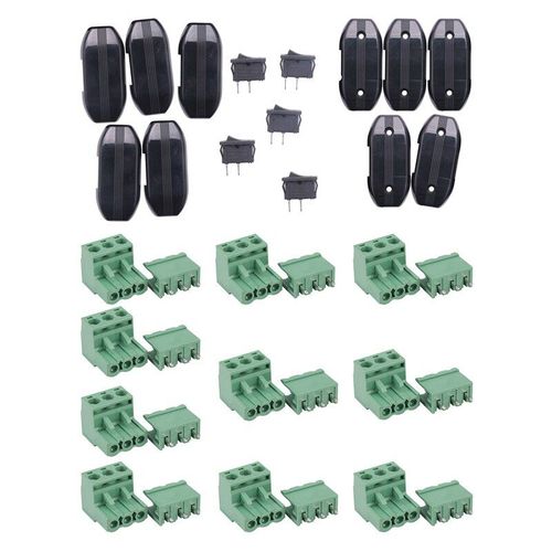 Interrupteur De Commande De Lampe De Table Et De Lit En Ligne, 5x250v Ac/6a Et 10 Connecteurs De Bornier Pcb À 3 Broches, Pas De 5.08mm