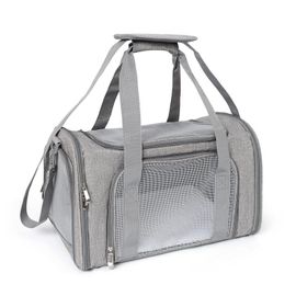 Porte-Animal De Compagnie De Voyage En Plein Air, Pliable Pour Petits Chiens Et Chats, Cage En Maille Respirante