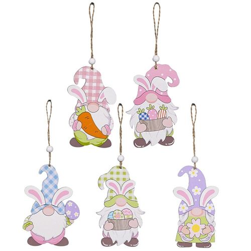 Pendentifs De Lapin De Pâques En Bois, Artisanat De Décoration Suspendu Pour Bricolage, Fournitures De Décoration Pour Fête À Domicile, Cadeau Pour Enfants