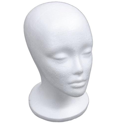 Tête de Mannequin pour coiffure de perruque, modèle de tête de Mannequin en mousse, présentoir de perruque blanc
