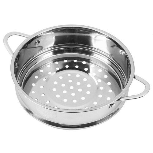 Poêle À Vapeur Électrique À Double Oreille Épaissie En Acier Inoxydable 304, 18cm, Cadre De Cuisson À Vapeur Assorti
