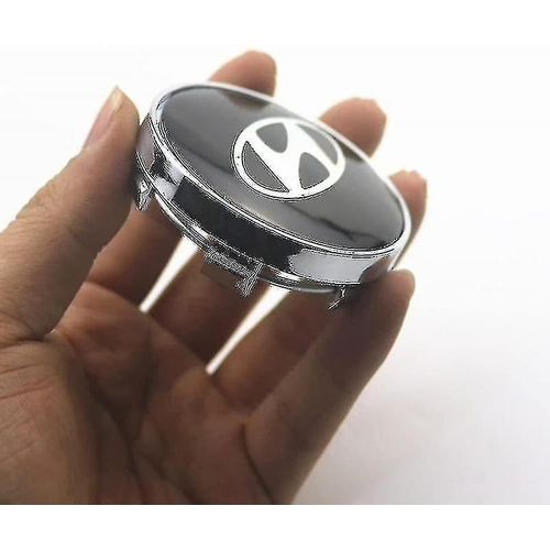 2024 4pcs 60mm Couvre-Moyeu De Roue Emblème De Voiture Badge Logo Capuchon De Centre De Roue Pour Solaris Ix35 I20 I30 I40 Hyundai Tucson Creta Santa-Liuyue