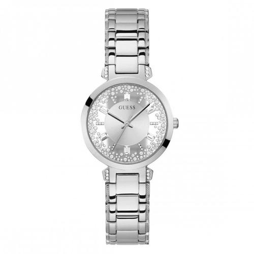 Guess Crystal Clear Montre Femme Acier Et Strass Gw0470l1