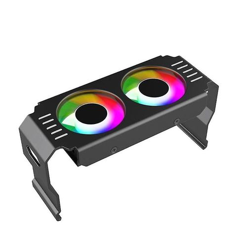 Computer Ram Memory Module Cooler Pc Ddr4 Ddr5 Overlock Dual Argb Sync Pwm Fans Aluminium Rgb Cooling Radiator(a)