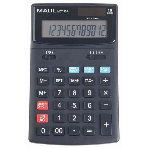 Maul Calculatrice De Bureau Mct 500, 12 Chiffres, Noir