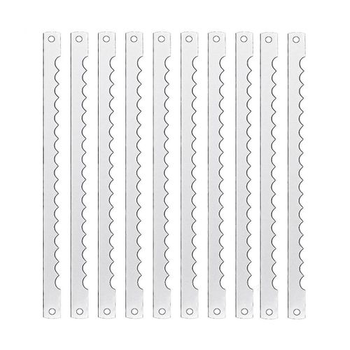 Lames de couteau d¿arc à pain Lame de rechange en acier inoxydable Lame à pain pour gâteau Coupe de pain maison 10Pcs