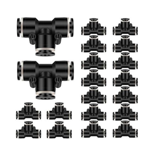 Pneumatic Tee Union Connect Raccords T Connecteur Splitter Air Line Tube Tee Quick Release Air Hose