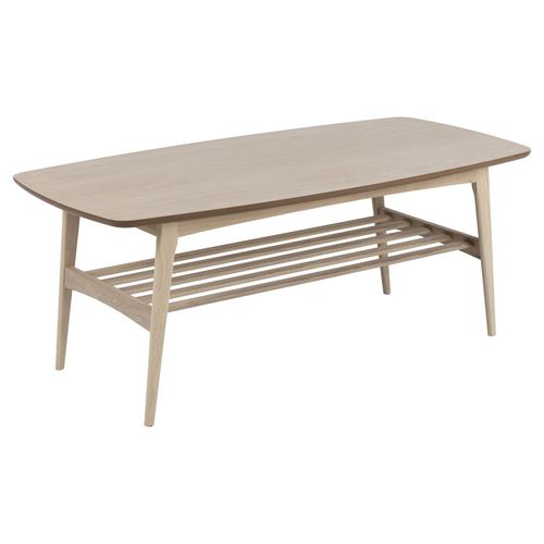 Table Basse Woods En Mdf Avec Une Étagère De Rangement - Beige