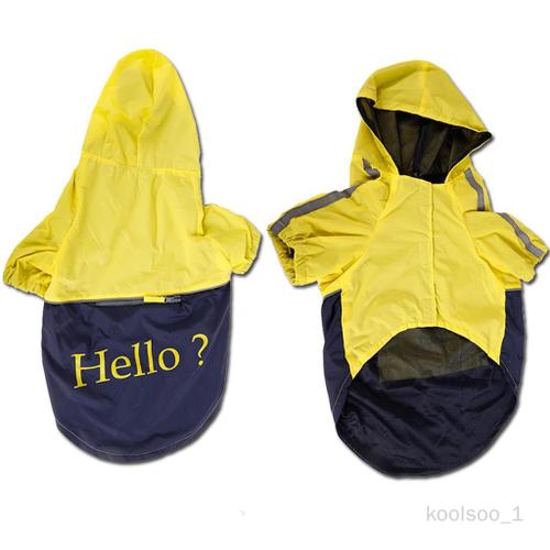 Koolsoo Animaux Chien De Grande Taille Pluie Ciré Imperméable L - Foncé