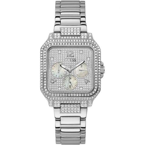 Guess Deco Montre Femme Multifonction Acier Et Strass Gw0472l1