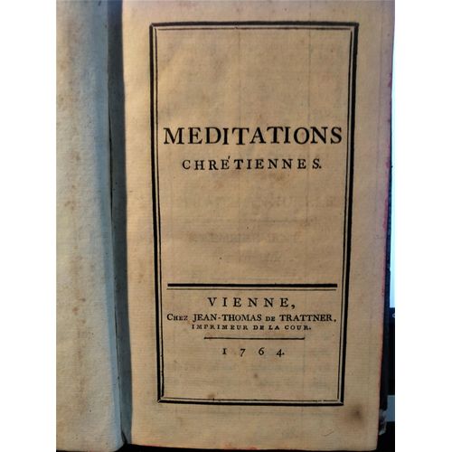 Méditations Chrétiennes 1764