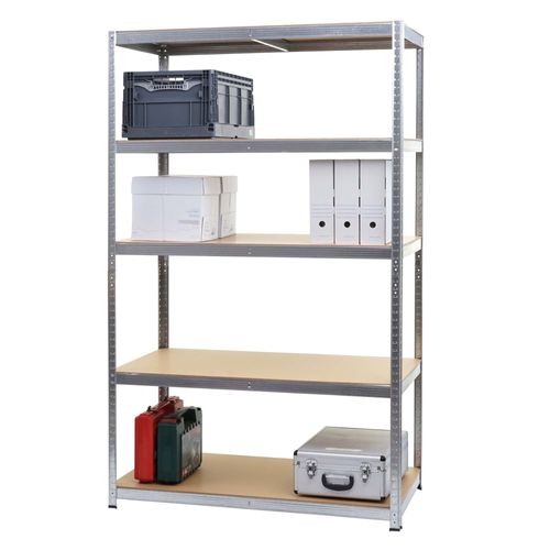 Etagère Robuste Hwc-E33, Pour Rangement,Acier,Charge Maximale 875 Kg, 5 Étagères   Galvanisé 200x120x60cm