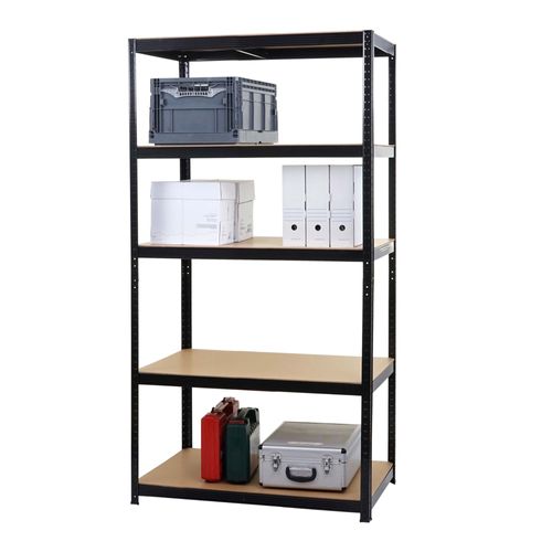 Etagère Robuste Hwc-E33, Étagère De Rangement, Acier,Charge Maximale 875 Kg, 5 Étagères   Noir 200x100x60cm
