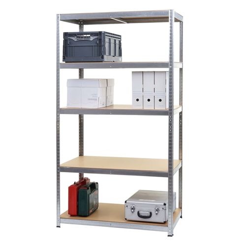 Etagère Robuste Hwc-E33, Pour Rangement,Acier,Charge Maximale 875 Kg, 5 Étagères   Galvanisé 200x100x60cm