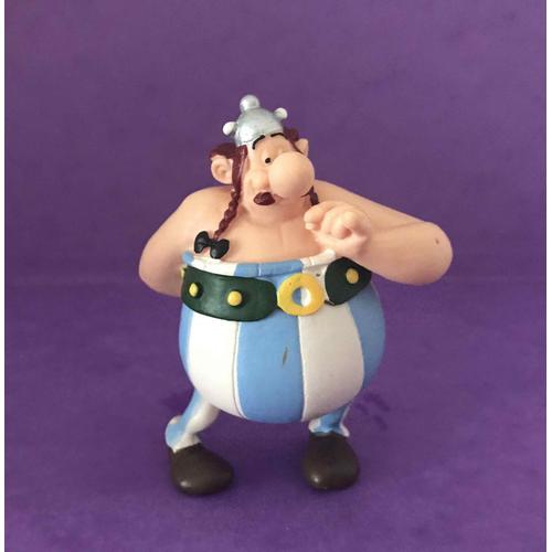 Figurine Obélix Timide Avec Des Fleurs De La Série Astérix Et Obélix (Plastoy 2002)