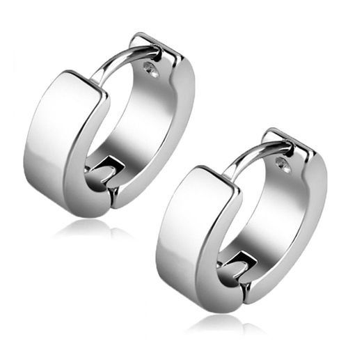 Zense - Boucles D'oreilles Homme En Acier Argenté Ze0018