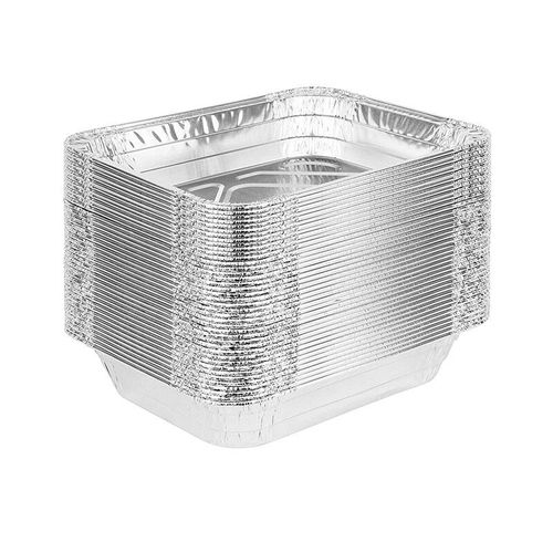Casseroles En Aluminium Jetables À Feuille D'aluminium (30 Pièces)-Casseroles Profondes Demi-Taille Pour Table À Vapeur-Casseroles À Feuille D'étain Idéales Pour La Cuisson Et Le Chauffage