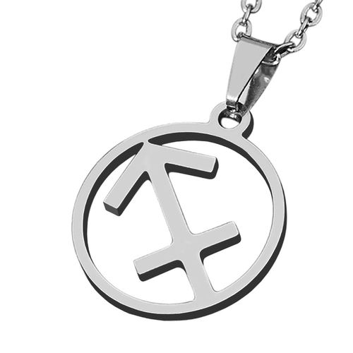 Zense - Pendentif Zodiaque Sagittaire Pour Homme Zp0242 - Avec Chaîne 51 Cm