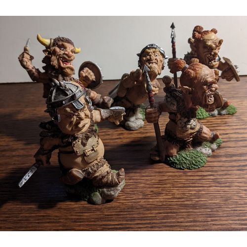 Lot De 5 Figurines En Résine Trolls/Nains Vikings - Magic