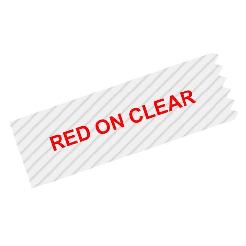 Ruban Fluorescent en plaveink pour imprimante Epson,SK12P,SK12D,SK12Y,SK12G,pour modèle King,denim,SS12KW,Compatible avec les étiqueteurs LabelWorks LW-300 et 400 - Type Red on Clear-6mm