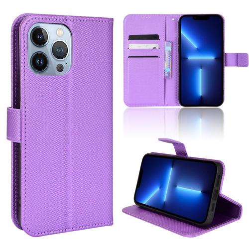 Coque Iphone 13 Pro,Etui Pour Iphone 13 Pro,Coque En Cuir Pour Iphone 13 Pro,Convient A Etui La Iphone 13 Pro,Violet