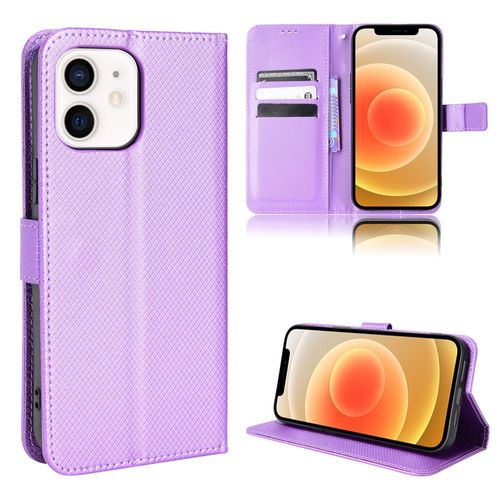 Coque Iphone 12,Etui Pour Iphone 12,Coque En Cuir Pour Iphone 12,Convient A Etui La Iphone 12,Violet