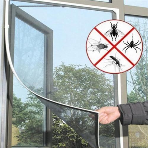 Adhésif Filet Moustiquaire Fenêtre Anti Moustique Insecte Mouche 130x150cm Porte