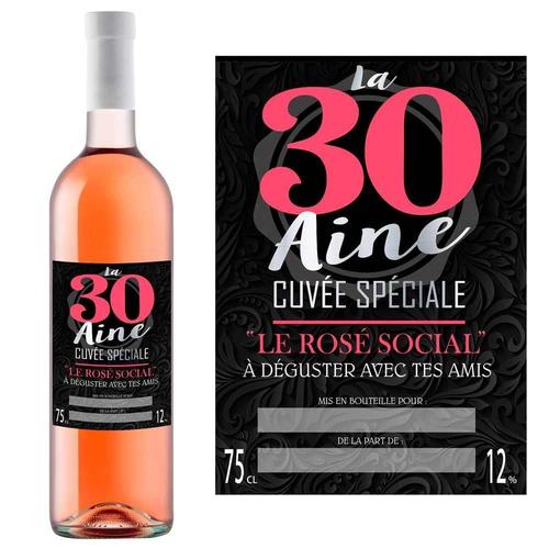 Stc - Bouteille Humoristique De Vin Rosé À Offrir - 30 Aine
