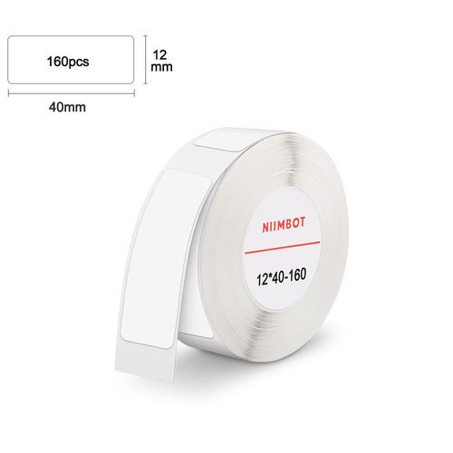 étiquettes autocollantes D11 D101 D110 pour imprimante,papier thermique,pour étiqueteurs sans fil - Type 12x40mm-160pcs