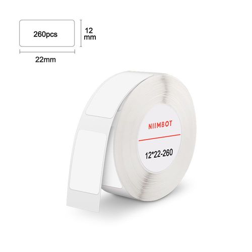 étiquettes autocollantes D11 D101 D110 pour imprimante,papier thermique,pour étiqueteurs sans fil - Type 12x22mm-260pcs