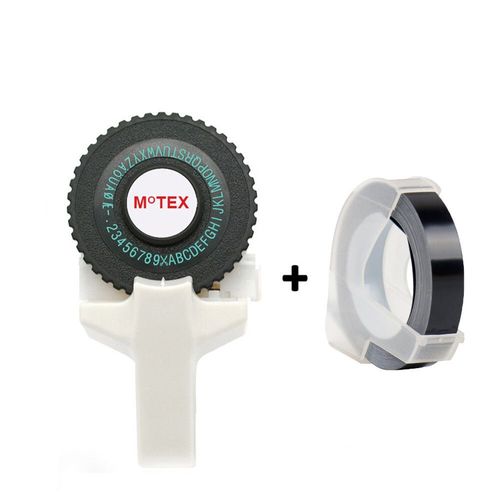 MoTex-Etiqueteuse à gaufrer multicolore E101,compatible pour ruban de gaufrage Dymo 3D de 9mm,machine à étiqueter manuelle - Type printer and 1 tape #A