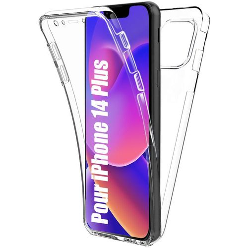 Coque Pour Iphone 14 Plus Protection Integrale Pc Silicone Transparent