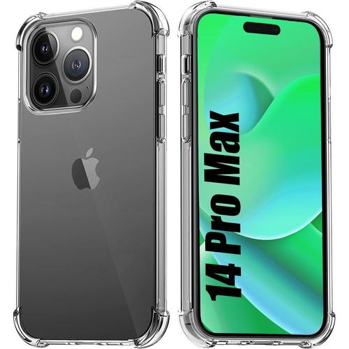 Coque Iphone 14 Pro Max Silicone Antichoc Anti Rayures Transparent Slim