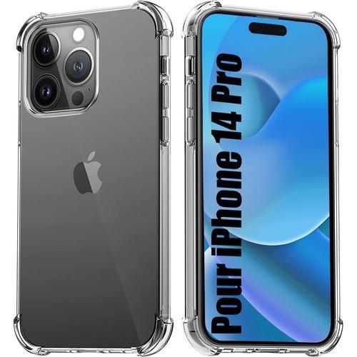 Coque Iphone 14 Pro Protection Tpu Antichoc Transparent Avec Coins Renforces