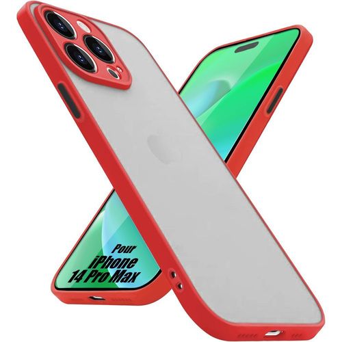 Coque Pour Iphone 14 Pro Max Protection Silicone Mat - Rouge