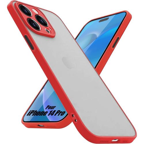 Coque Iphone 14 Pro Protection Ultra Fin Silicone Mat - Rouge