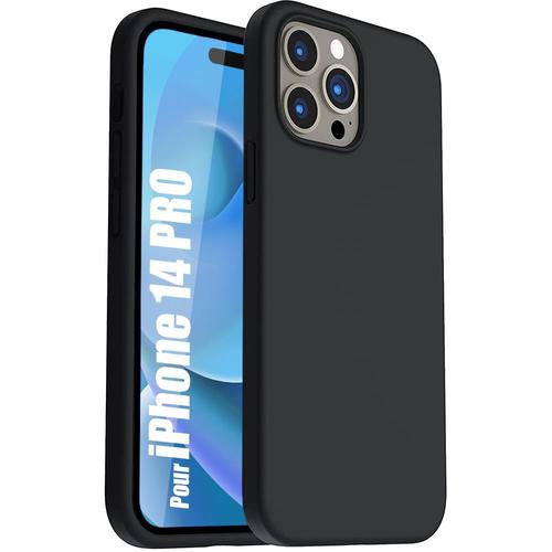 Coque Pour Iphone 14 Pro Silicone Slim Noir