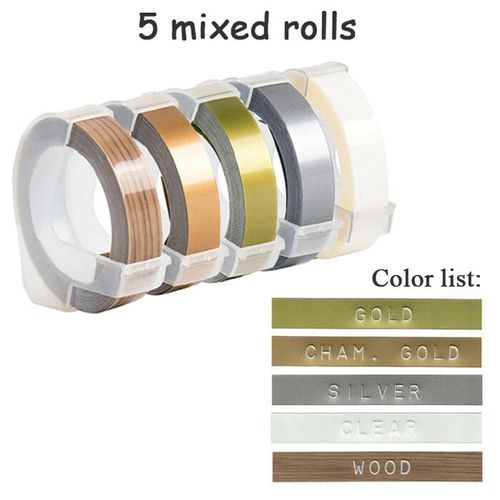 Dymo 1610-Machine À Étiqueter Manuelle,Étiqueteuse Pour Ruban De Gaufrage 3d De 6/9mm - Type 5pcs Label-6mm #P