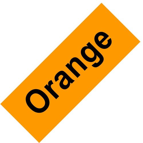 Étiquettes En Vinyle Pour Dymo Rhino Ind,18443 18431 18434 18444 18432 1805430 1805431 4200,5000 5200,1 Pièce - Type Black On Orange-12mm