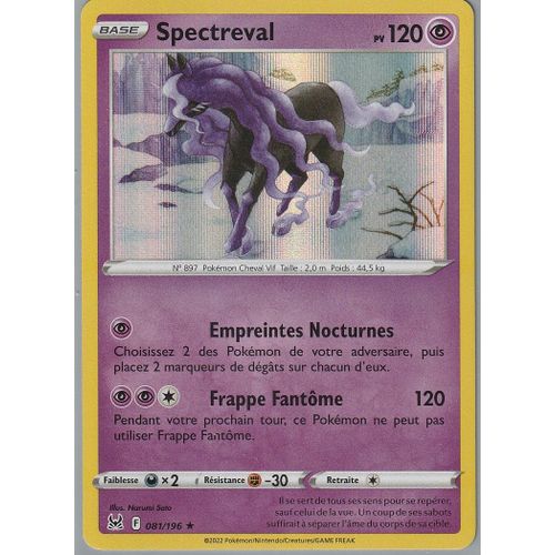 Carte Pokemon - Spectreval - 081/196 - Holo-Rare - Eb11 Origine Perdue -