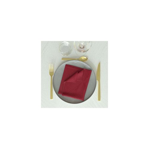 Lot De 3 Serviettes 45x45 Cm Luxury Rouge, Par Soleil D'ocre