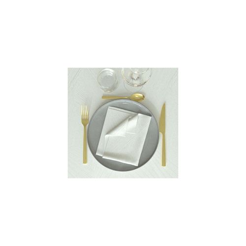 Lot De 3 Serviettes 45x45 Cm Luxury Blanc, Par Soleil D'ocre