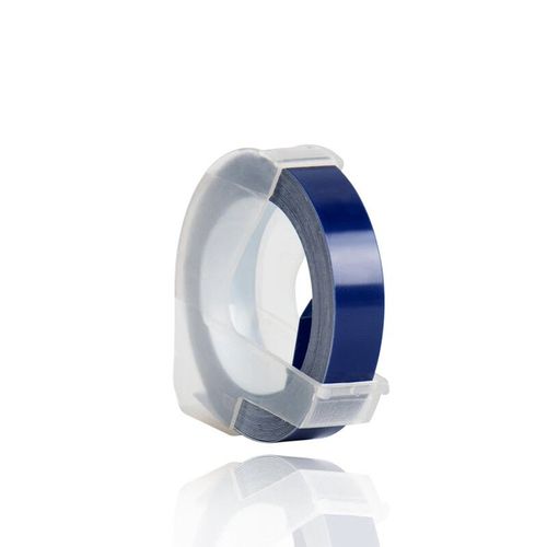 Ruban d'Étiquettes 3D Compatible avec Dymo Motex E101 EAth,Gaufrage Manuel,12965 1610,9mm,1 Pièce - Type Dark blue-9mm
