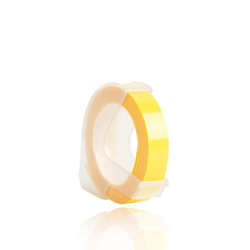 Ruban d'Étiquettes 3D Compatible avec Dymo Motex E101 EAth,Gaufrage Manuel,12965 1610,9mm,1 Pièce - Type light yellow-9mm